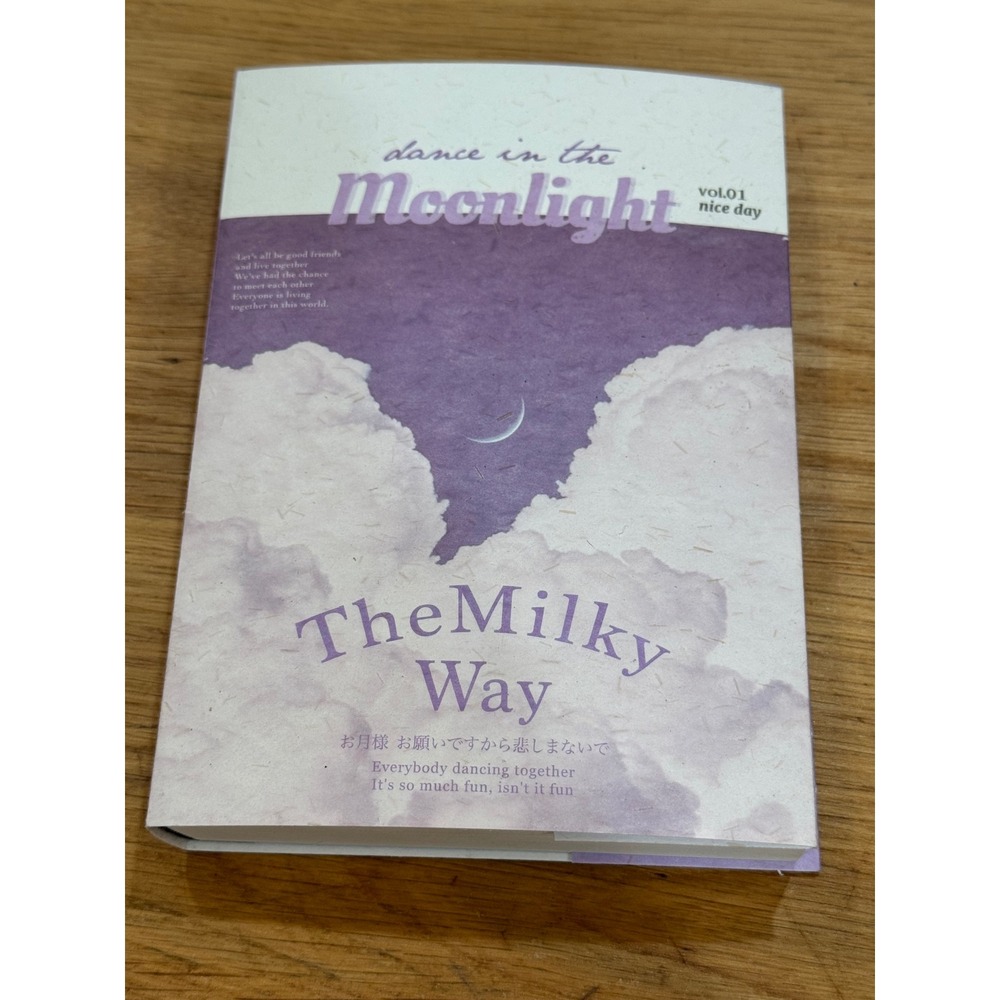 Warm Mail Note Book Dance in the Moonlight Milky Way Purple Aesthetic Journal